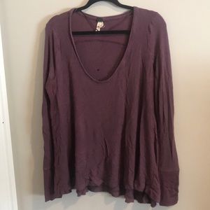 Free People waffle shirt